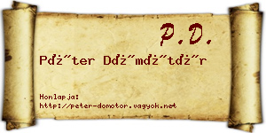 Péter Dömötör névjegykártya